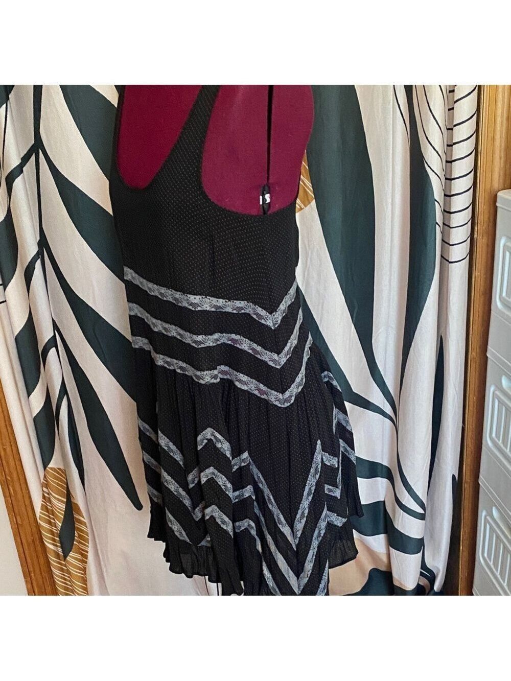 Free People Black and Gray Patterned Top - Picture 3 of 6